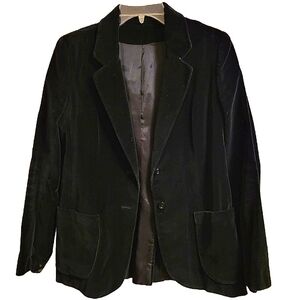 Larry Levine vintage women's black velour 2 button blazer size medium